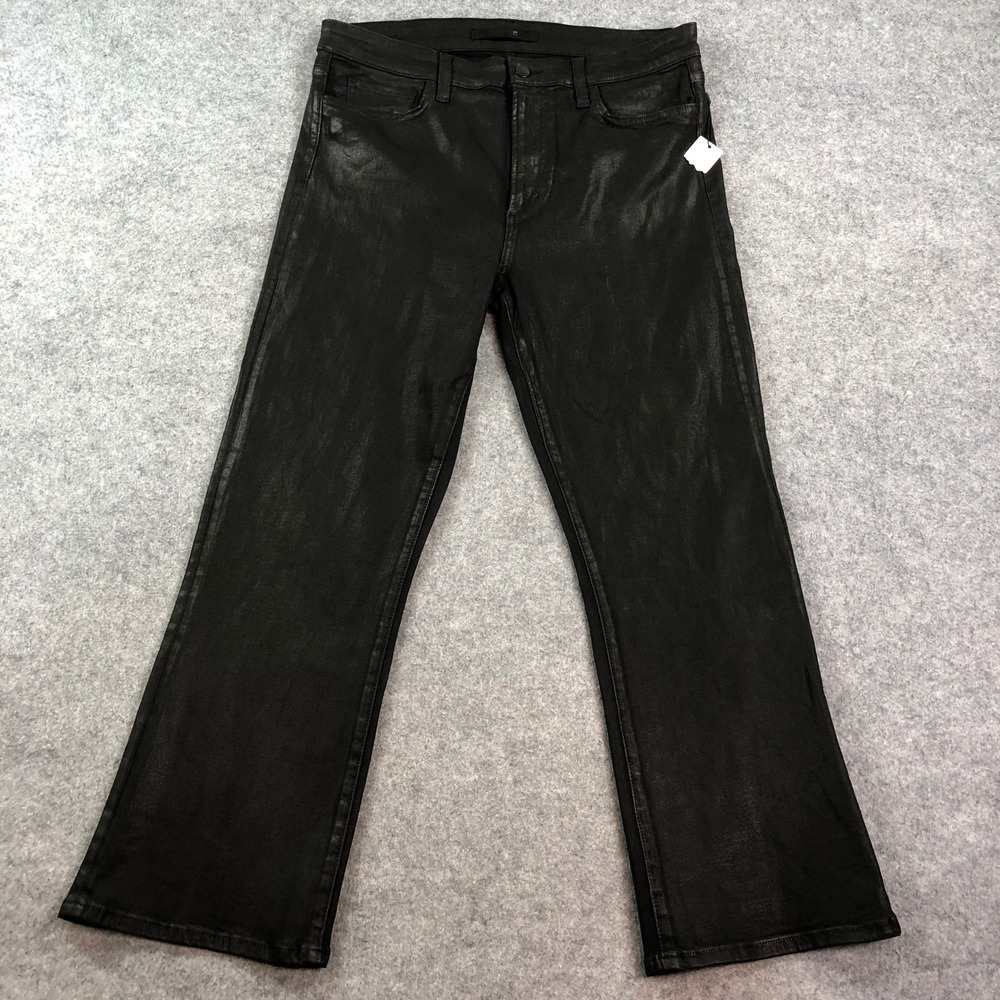 Joe's Jeans Womens 32 Black Coated High Rise Cropped Boot The Callie Denim NWOT